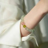 OZ Dorothy Series GN1001 Prehnite & Rose Quartz Bracelet